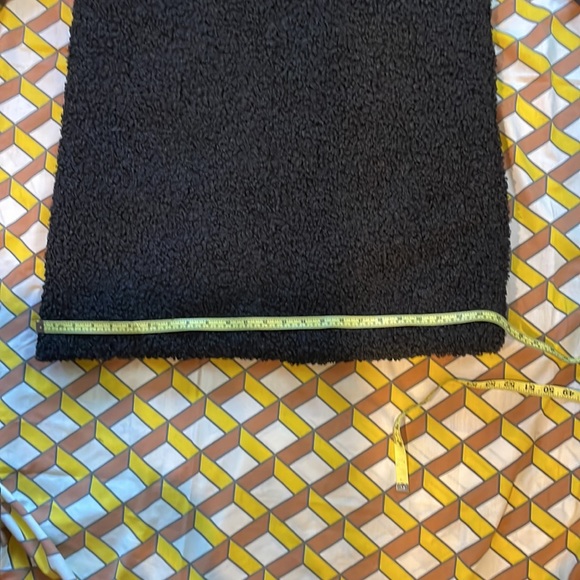 Womens NVLT Berber Fleece Black MidLength Zip Up Coat Large Fashion Buckle Neck - Picture 14 of 15